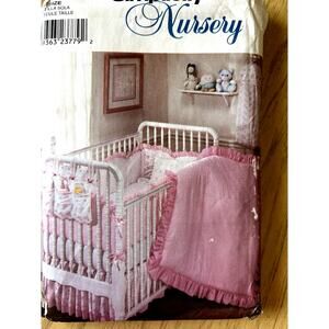 VTG Nursery Baby Accessories Quilt Bumpers Sewing Pattern Uncut Simplicity 9140